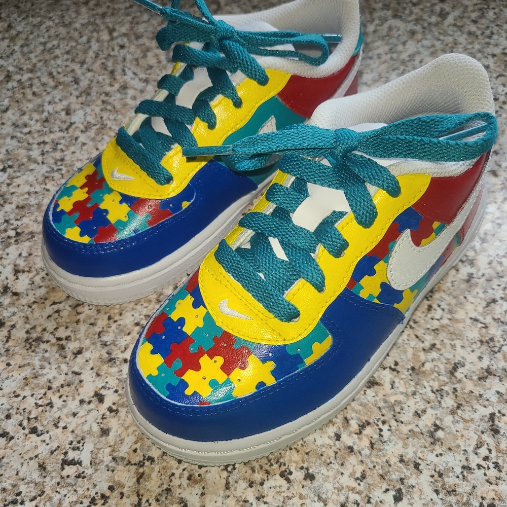Custom painted toddler air force ones